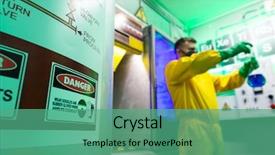  Presentation with cooking - Slide set enhanced with methamphetamine - man cooking meth background and a seafoam green colored foreground