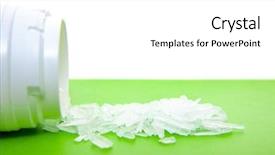  Presentation with crystal meth - Audience pleasing slide deck consisting of methamphetamine also known as crystal backdrop and a white colored foreground