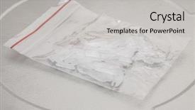  Presentation with crystal meth - Beautiful PPT theme featuring methamphetamine also known as crystal backdrop and a light gray colored foreground