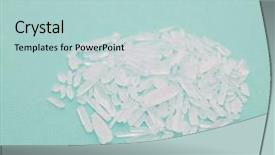  Presentation with crystal meth - Theme having methamphetamine also known as crystal background and a  colored foreground