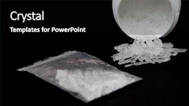  Presentation with crystal meth - Slide deck featuring methamphetamine also known as crystal background and a black colored foreground