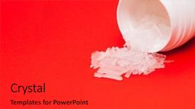  Presentation with crystal meth - Presentation design consisting of methamphetamine also known as crystal background and a  colored foreground