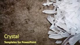  Presentation with crystal meth - Slide deck featuring methamphetamine also known as crystal background and a tawny brown colored foreground