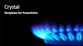  Presentation with methane - Colorful slide set enhanced with methane - blue flames of gas stove backdrop and a black colored foreground