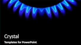  Presentation with methane - PPT theme with methane - flames of gas stove background and a black colored foreground