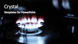  Presentation with methane - Colorful theme enhanced with methane - gas fire of a stove backdrop and a  colored foreground