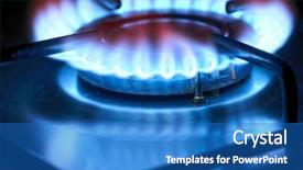  Presentation with methane - Audience pleasing slides consisting of methane - gas fire of a stove backdrop and a teal colored foreground