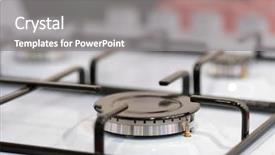  Presentation with oil and gas - Colorful PPT layouts enhanced with methane - gas stove close up backdrop and a gray colored foreground
