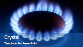  Presentation with methane - Audience pleasing theme consisting of methane blue flames at kitchen backdrop and a ocean colored foreground