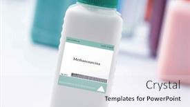  Presentation with methane - Presentation theme having methanosarcina-bacteria-used background and a sky blue colored foreground