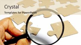  Presentation with research method - Amazing slides having method research - magnifying glass puzzle backdrop and a lemonade colored foreground