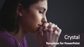  Presentation with dark grey - Cool new PPT layouts with methodist - digital composite of woman praying backdrop and a tawny brown colored foreground