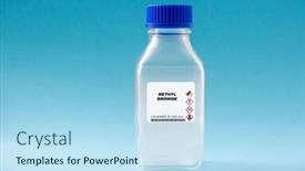  Presentation with gas - PPT theme having methyl-bromide-dangerous-poisonous-gas background and a sky blue colored foreground