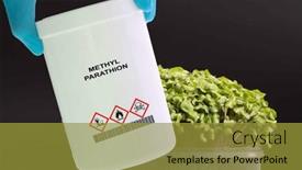  Presentation with livestock - Presentation design consisting of methyl-parathion-an-organophosphate-insecticide background and a gold colored foreground