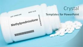  Presentation with allergies - Presentation design consisting of methylprednisolone-corticosteroid-for-anti-inflammatory background and a arctic colored foreground