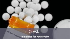  Presentation with yellow medical - Presentation consisting of methylprednisolone-rx-medical-pills background and a dark gray colored foreground