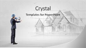  Presentation with architect - Amazing slides having metric - architect standing and watching backdrop and a white colored foreground