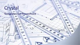  Presentation with architectural drawings - Audience pleasing slides consisting of metric folding ruler and architectural drawings of the modern house backdrop and a sky blue colored foreground