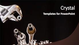  Presentation with nails - Audience pleasing slides consisting of metrics - conception of an adjustable wrench backdrop and a black colored foreground