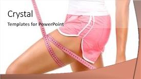  Presentation with loss - Presentation consisting of metrics - fitness sporty woman measuring her background and a white colored foreground