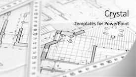  Presentation with architectural drawings - PPT layouts consisting of metrics - metric folding ruler and architectural background and a white colored foreground