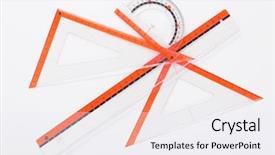  Presentation with top view of candles - Colorful presentation design enhanced with metrics - ruler metric at white background backdrop and a white colored foreground