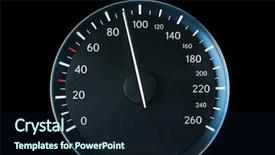  Presentation with cheap car - Presentation theme enhanced with metrics - speedometer of a car showing background and a wine colored foreground