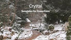  Presentation with new path - Audience pleasing presentation theme consisting of metro card - winding path through the new backdrop and a dark gray colored foreground