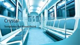  Presentation with illuminated - Audience pleasing PPT theme consisting of new approach - blue contemporary illuminated carriage interior backdrop and a light blue colored foreground
