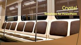  Presentation with train - PPT layouts with public transit - inside train background and a tawny brown colored foreground