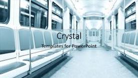  Presentation with kpi traffic light - PPT theme with bus commuter rail - light contemporary illuminated carriage interior background and a light blue colored foreground