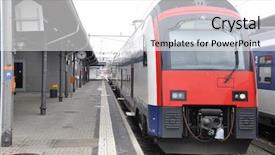  Presentation with metro train - Slides having metro rail - modern passenger train background and a white colored foreground