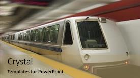  Presentation with metro rail - Cool new PPT theme with honey dipper on the floor backdrop and a white colored foreground