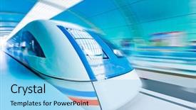 Presentation with shanghai - Audience pleasing PPT layouts consisting of metro rail - subway station of shanghai building backdrop and a light blue colored foreground