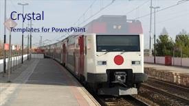  Presentation with metro rail - Amazing presentation theme having metro rail - train backdrop and a lemonade colored foreground