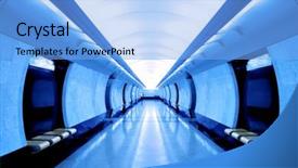  Presentation with station - Theme with metro station hall background and a light blue colored foreground