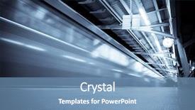  Presentation with station - Audience pleasing slide set consisting of metro station backdrop and a teal colored foreground