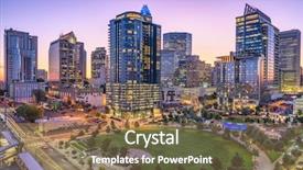  Presentation with north carolina - Presentation design enhanced with metropolis - charlotte north carolina usa uptown background and a coral colored foreground