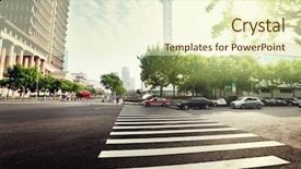  Presentation with shanghai - Presentation theme with metropolis - street in shanghai lujiazui china background and a cream colored foreground
