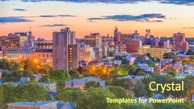  Presentation with maine - Cool new presentation with metropolitan - portland maine usa downtown skyline backdrop and a tawny brown colored foreground