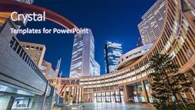  Presentation with government - Presentation design enhanced with metropolitan - tokyo japan cityscape amongst government background and a navy blue colored foreground