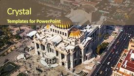  Presentation with mexico city - Theme with metropolitan cathedral and president's background and a tawny brown colored foreground