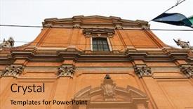  Presentation with metropolitan - Colorful PPT layouts enhanced with metropolitan cathedral of san pietro backdrop and a gold colored foreground