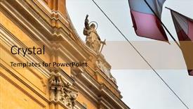  Presentation with metropolitan - Slides having metropolitan cathedral of san pietro background and a gold colored foreground