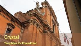  Presentation with metropolitan - Audience pleasing theme consisting of metropolitan cathedral of san pietro backdrop and a tawny brown colored foreground