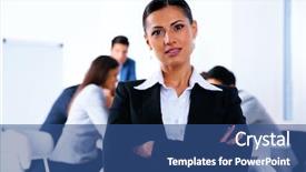  Presentation with folded heart - Audience pleasing slides consisting of mettings - businesswoman with arms folded standing backdrop and a  colored foreground