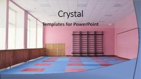  Presentation with hall of fame owrds - Colorful presentation enhanced with mettings - interior of a fitness hall backdrop and a  colored foreground