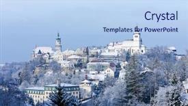  Presentation with czech republic - Slide deck featuring metuji in winter czech republic background and a light blue colored foreground