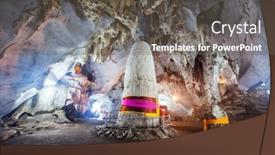  Presentation with chiang mai - Beautiful theme featuring meung-on-cave-chiang-mai backdrop and a gray colored foreground