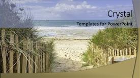  Presentation with beach - Audience pleasing theme consisting of meur plouescat finistere department brittany backdrop and a light blue colored foreground